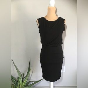 Tight fitting black dress